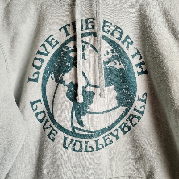 No Dinx Womens Mint Green Hooded Volleyball Sweatshirt Size L - Picture 6 of 13